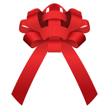30" Shiny Vinyl Car Bow Red w/magnet